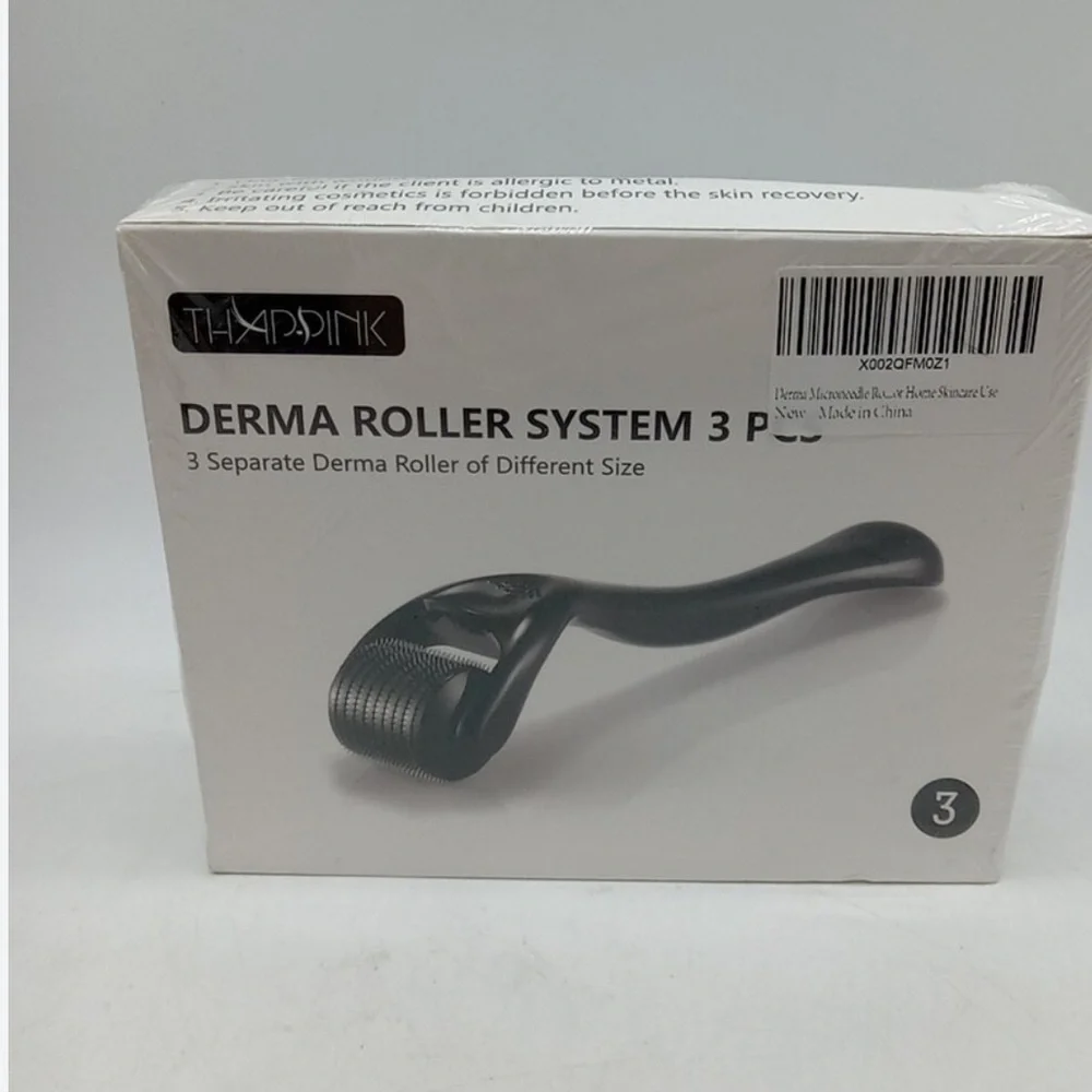 Thappink 3 Pc Derma Roller System Skin Care Wrinkles Stretch Marks 3 Rollers.